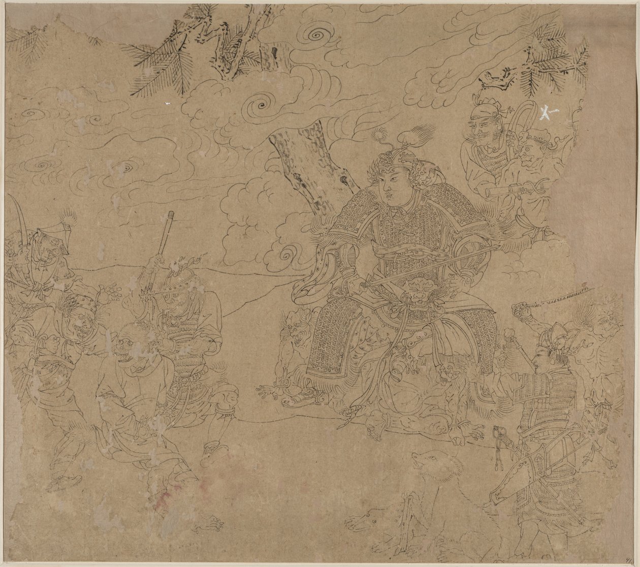 Album med daoistiske og buddhistiske temaer: Search the Mountain: Leaf 41 af Unknown artist