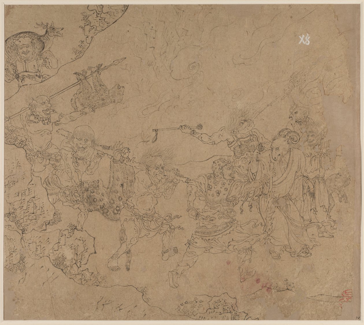 Album med daoistiske og buddhistiske temaer: Search the Mountain: Leaf 45 af Unknown artist