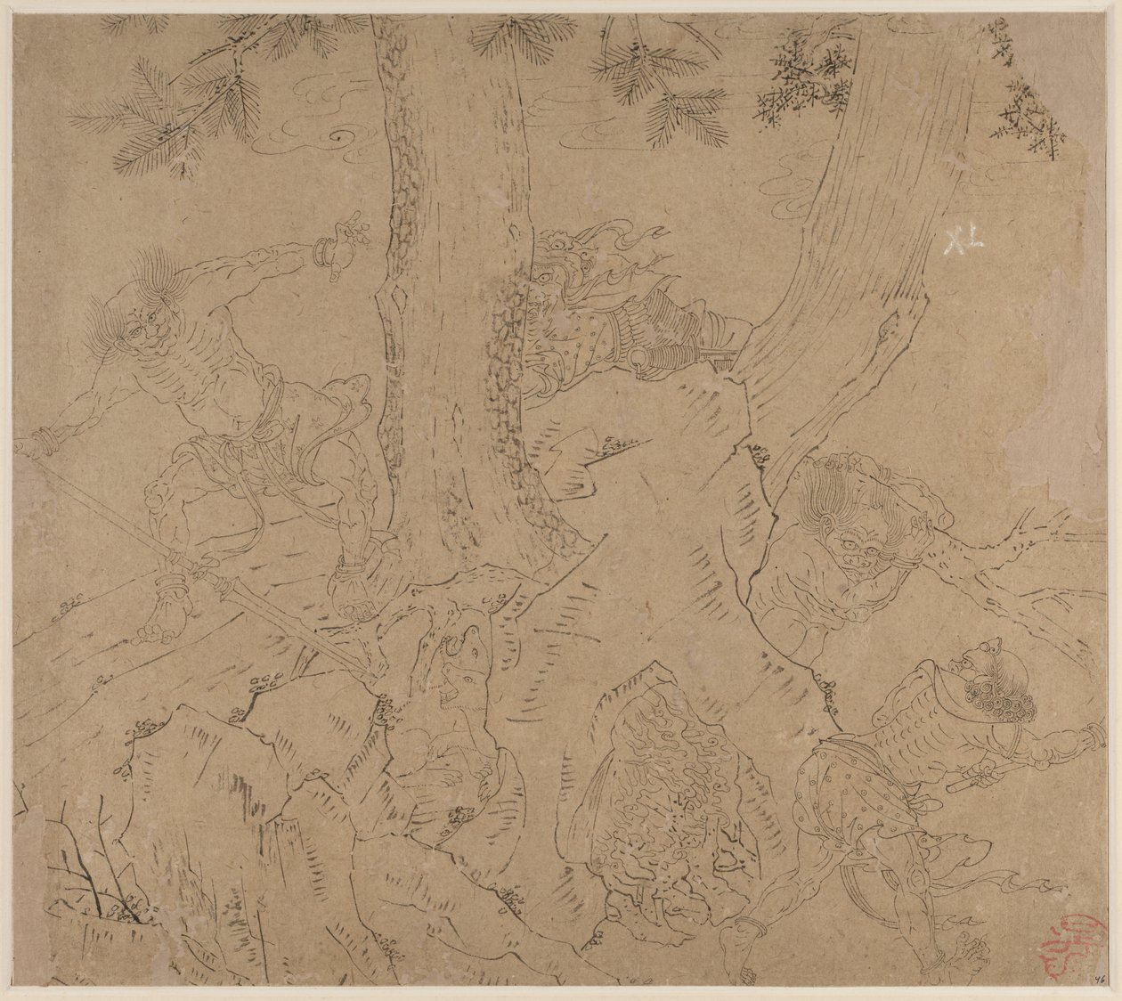 Album med daoistiske og buddhistiske temaer: Search the Mountain: Leaf 46 af Unknown artist