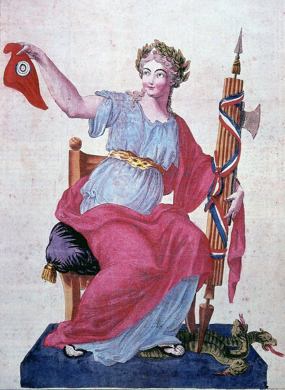Allegori om republikken og friheden til den frygiske kasket af Unknown artist