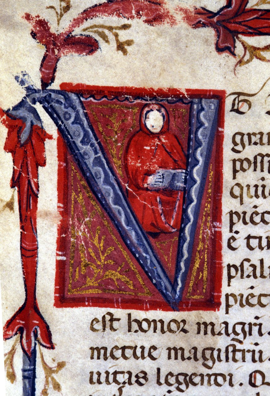 Alfabet: miniaturet bogstav V af Unknown artist
