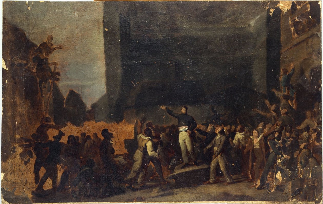 Alphonse Baudin (1811-1851) ved barrikaden i Faubourg Saint-Antoune, 3. december af Unknown artist