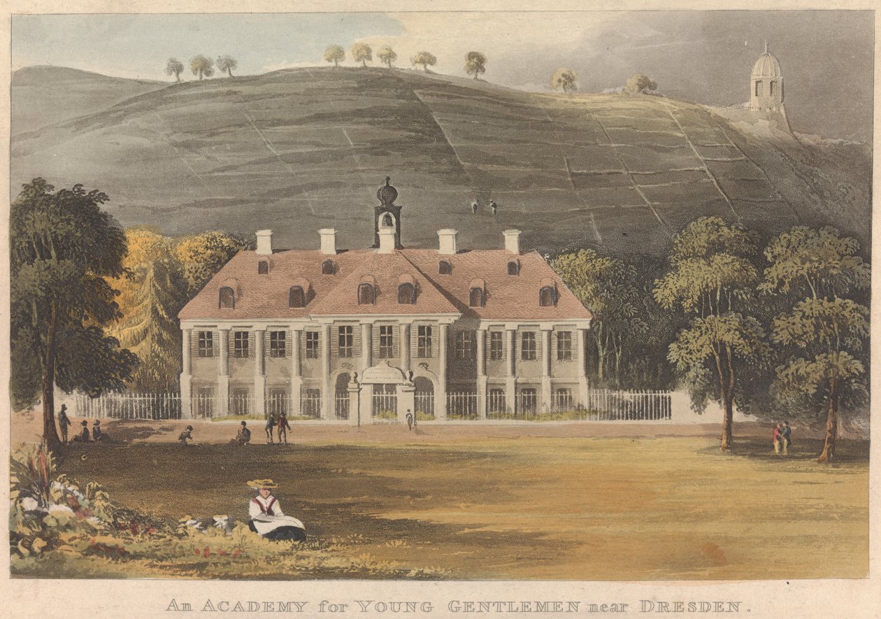Et Akademi for Unge Herrer nær Dresden; side 91 (bind 1) af Unknown artist