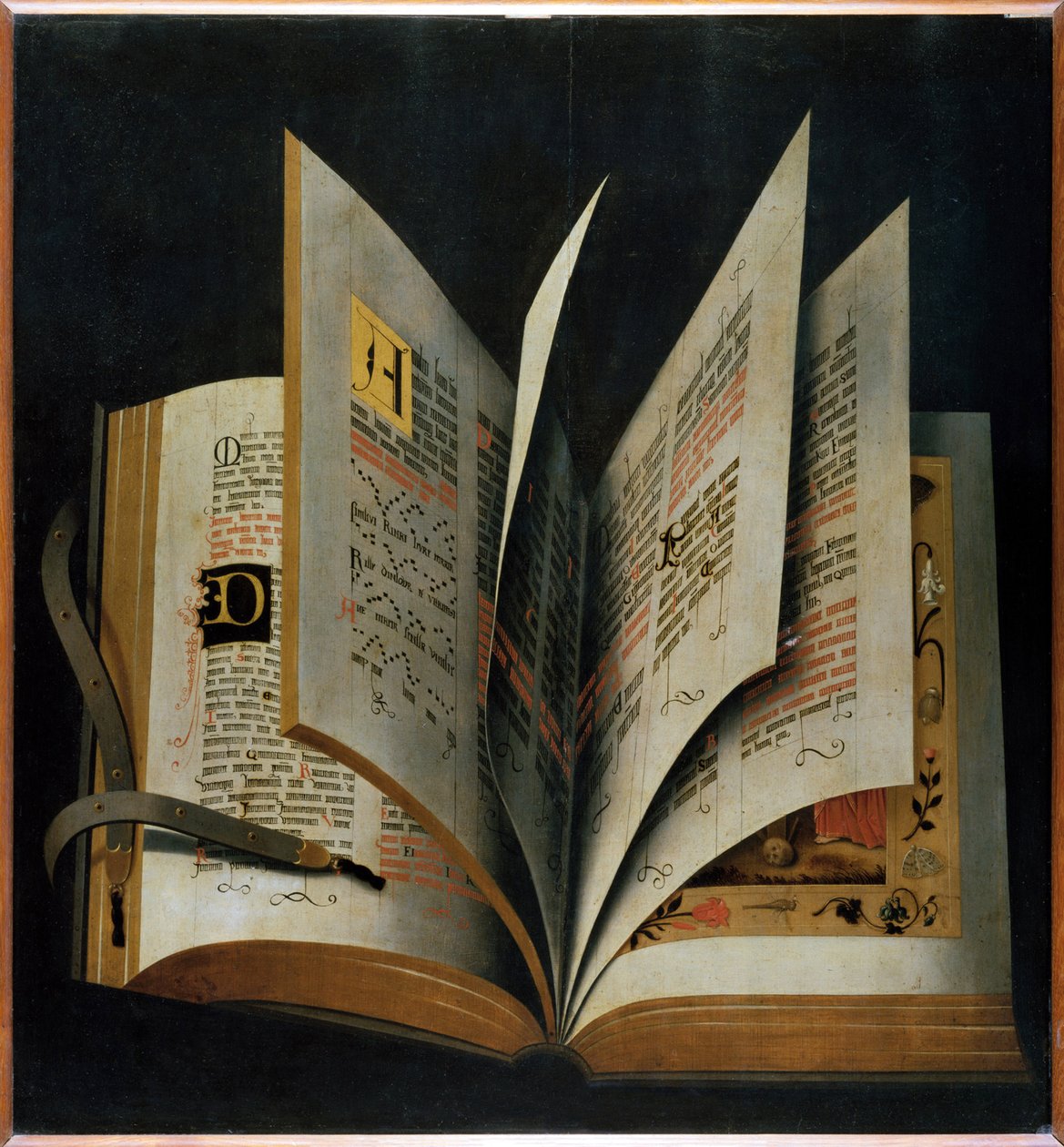 En åbnet liturgisk bog - Anonym - Begyndelsen af det 16. århundrede. - Olie på træ - 70,2x65 - Galleria degli Uffizi, Firenze af Unknown artist