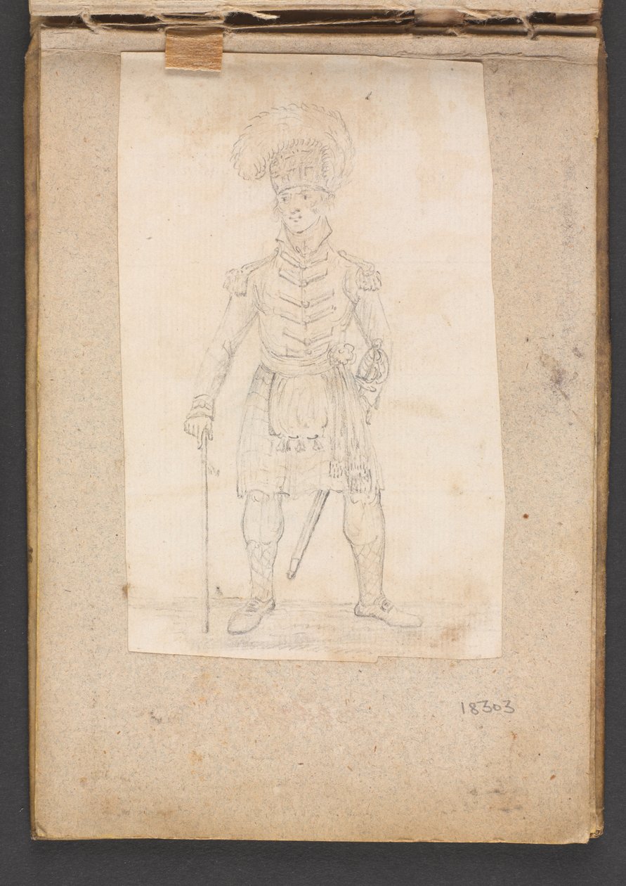 En officer fra et højlandsregiment af Unknown artist