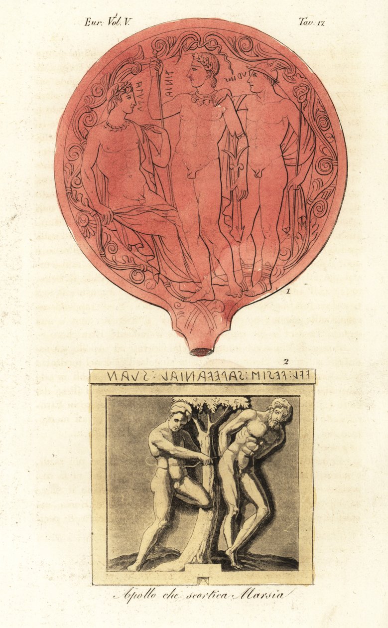 Gamle etruskiske figurer af Apollo af Unknown artist