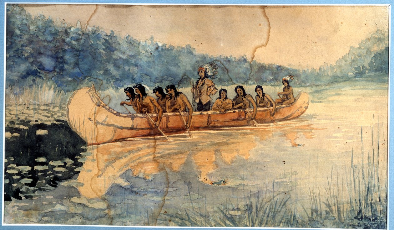 Anonym akvarel. La Rochelle fra det 19. århundrede, New World Museum af Unknown artist