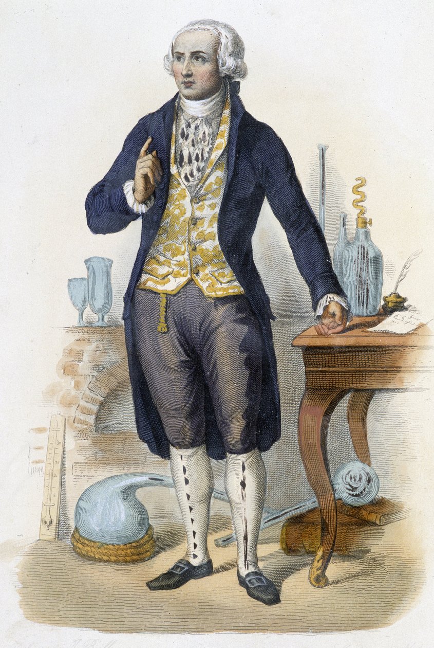 Antoine Laurent de Lavoisier - i "Den franske Plutarch"" udg. Mennechet, Paris af Unknown artist