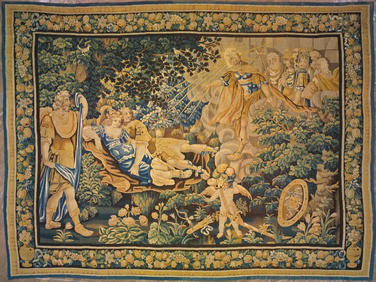 Apollon udsætter Mars og Venus for olympiernes latterliggørelse, fra Ovids Metamorfoser af Unknown artist