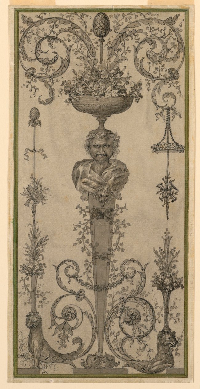 Arabisk design til et panel af Unknown artist