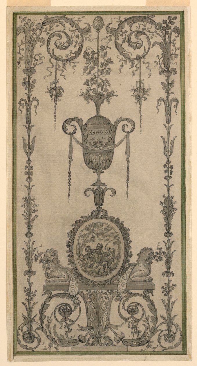 Arabisk design til et panel af Unknown artist