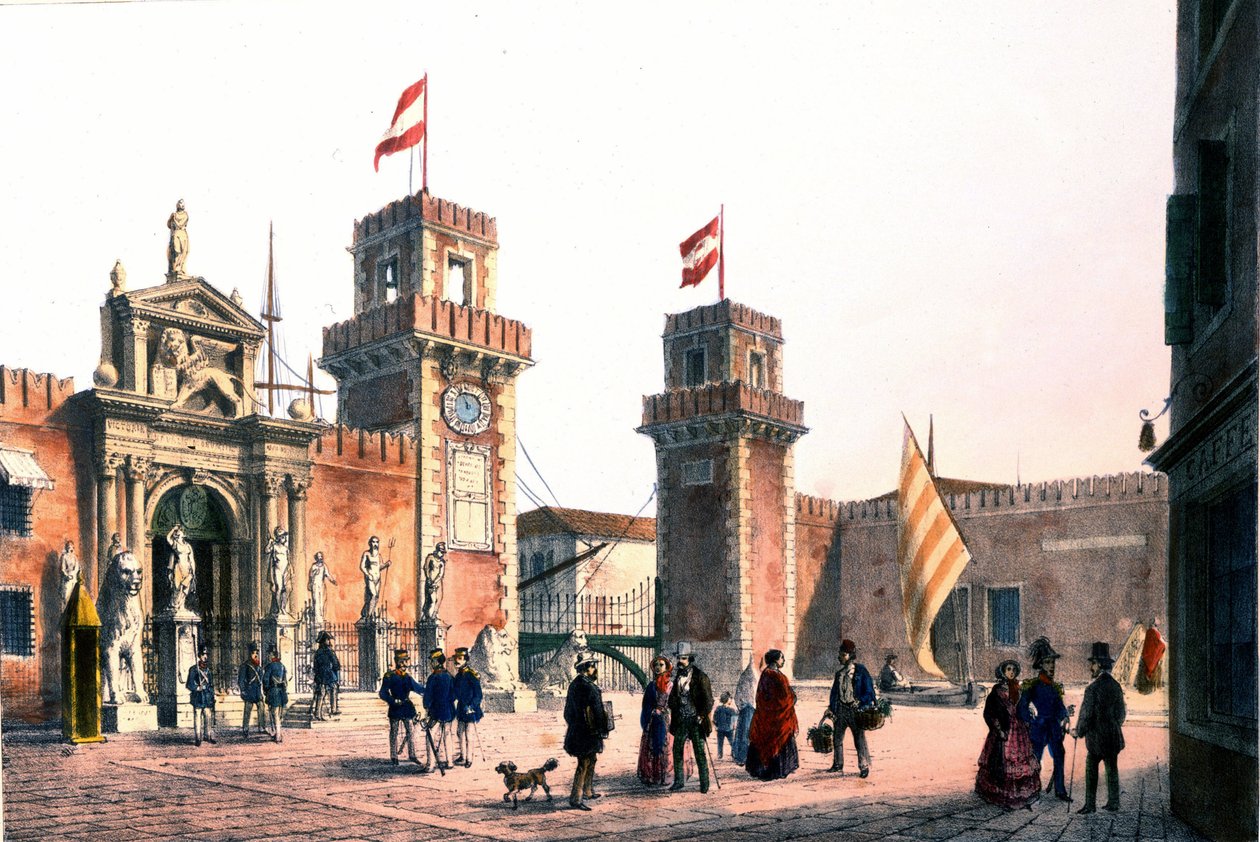 Arsenal i Venedig i det 19. århundrede. af Unknown artist