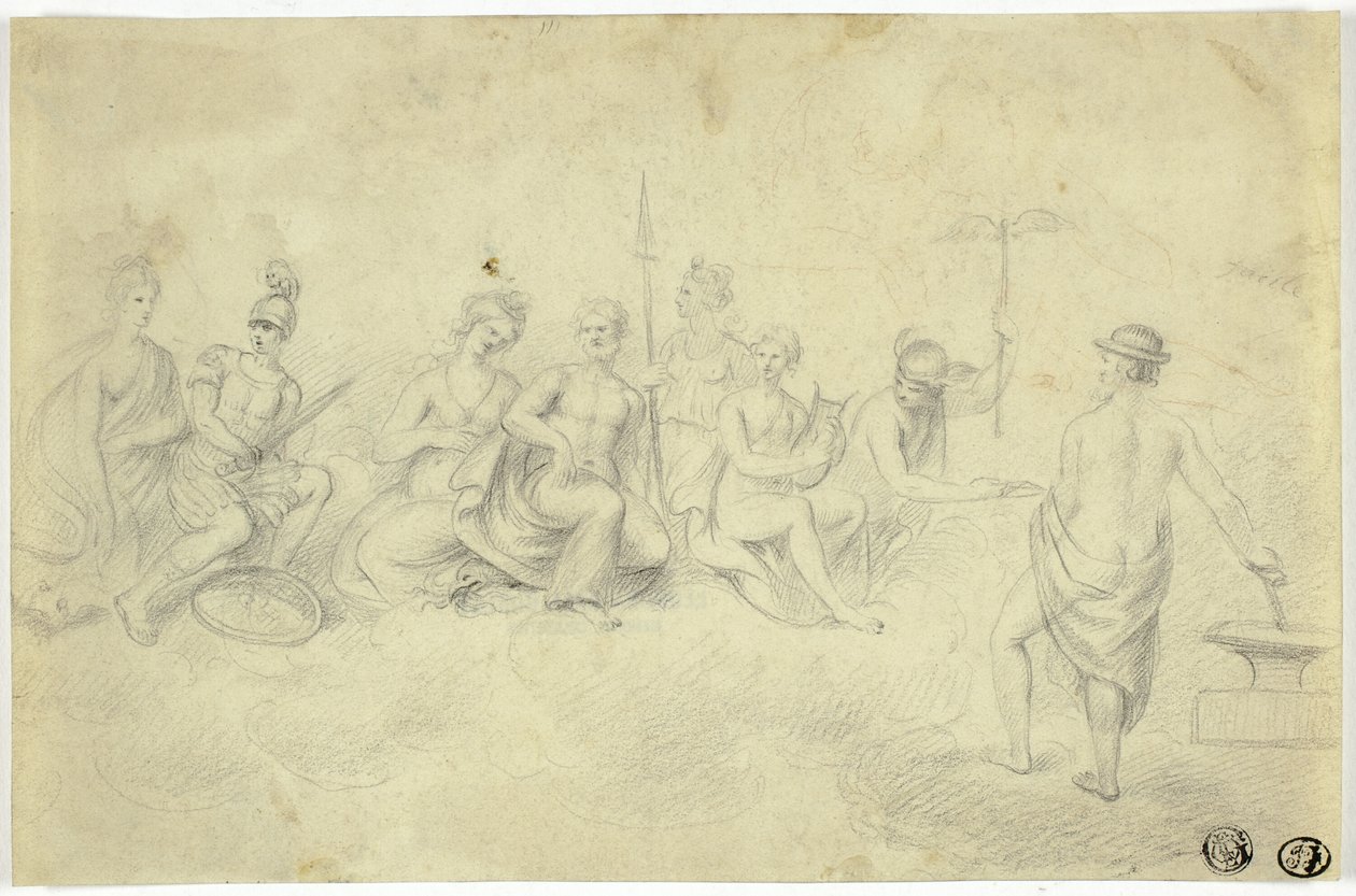 Forsamling af guder og gudinder på Olympus-bjerget af Unknown artist