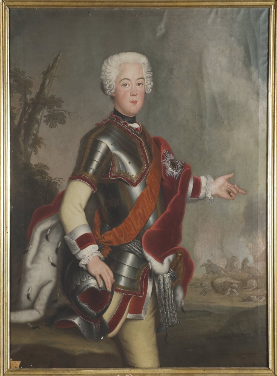 Auguste Guillaume de Prusse, prins et general - Portræt af prins Augustus William af Preussen (1722-1758), Anonym . Olie på lærred, 1. halvdel af 1700-tallet.. Mål: 149x117 cm. Nationalmuseum Stockholm af Unknown artist