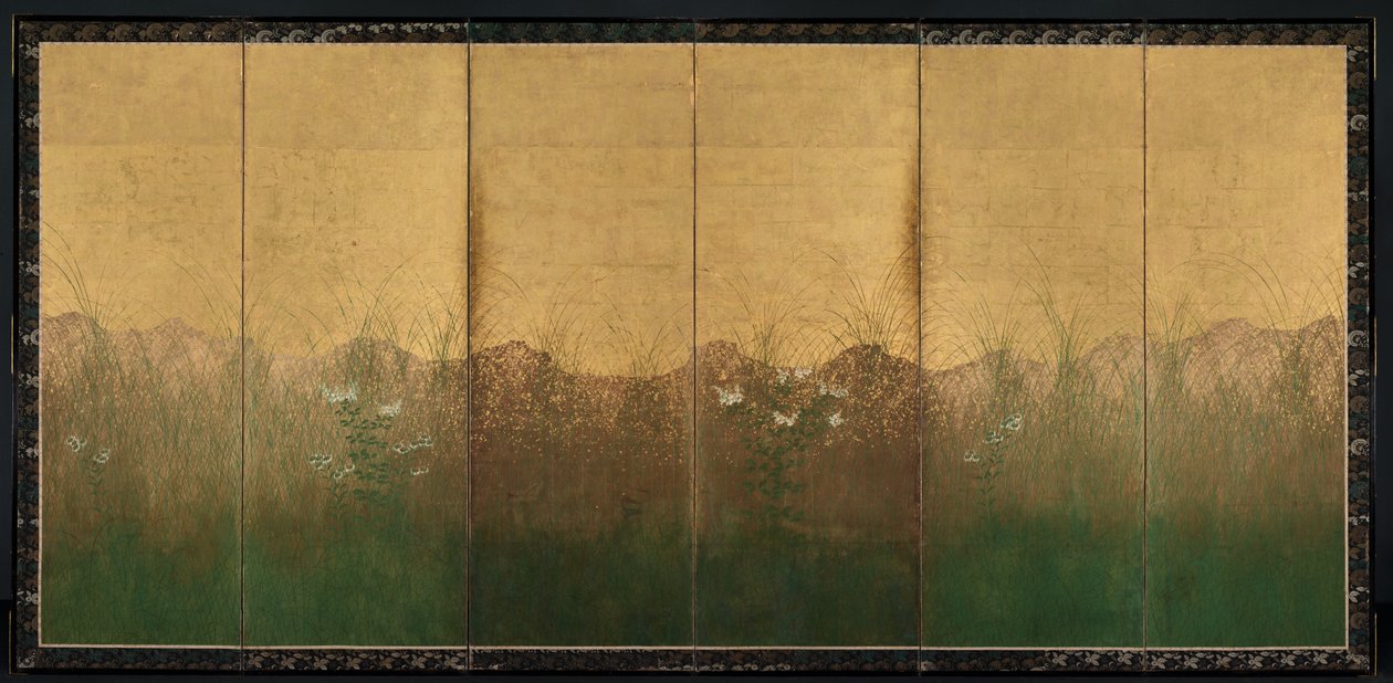 Efterårsaften med fuldmåne på Musashino-sletten af Unknown artist