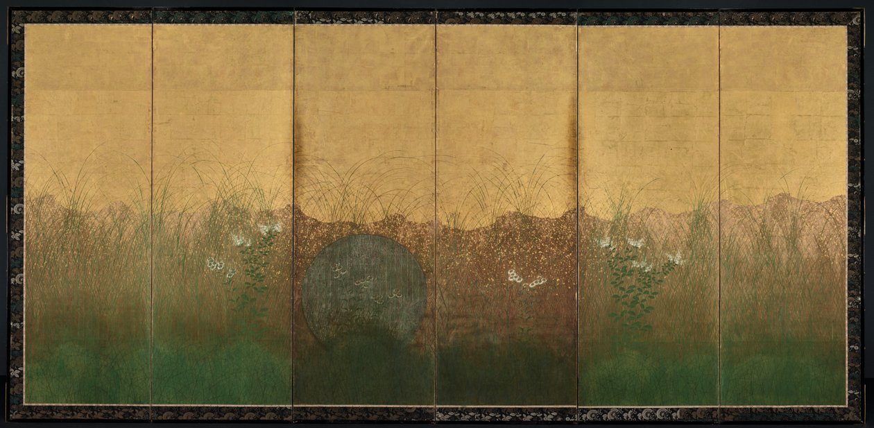Efterårsaften med fuldmåne på Musashino-sletten af Unknown artist