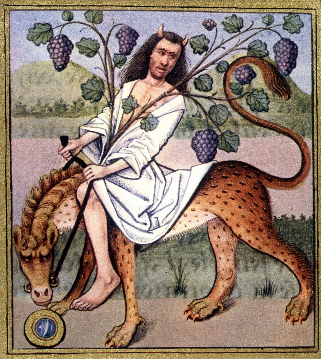 Bacchus (Bacco) - repro. fra 1400-tallets belysning af Unknown artist