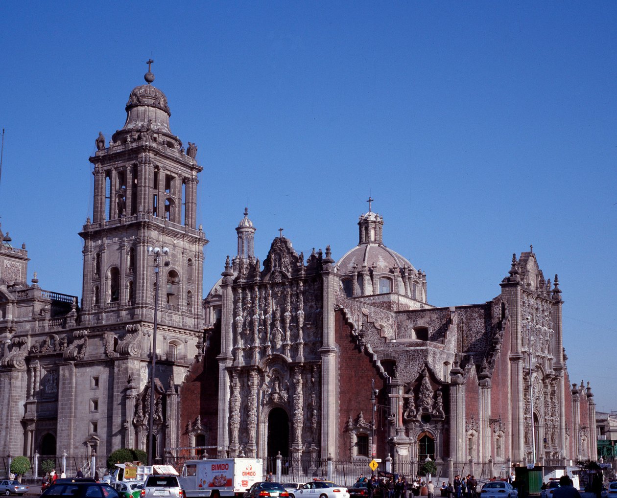 Barokkunst: udsigt over Metropolitan Cathedral of Mexico City. 1700-tallets Mexico. af Unknown artist