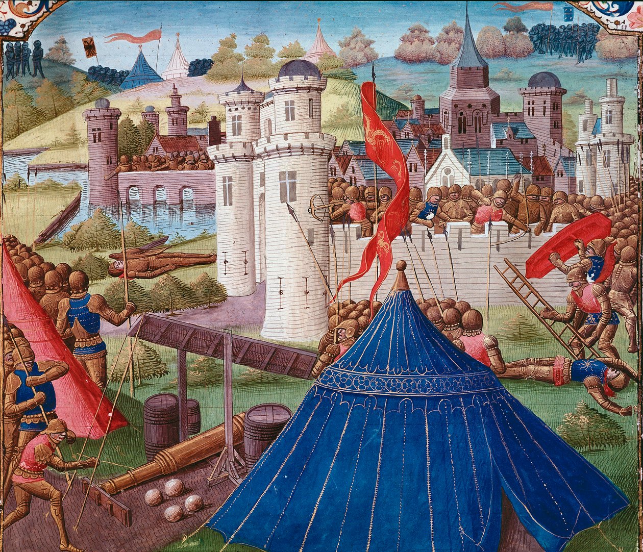 Battle Scene En Carthage Miniature fra “” Roman History ”” (Ad UBE Condita) af Tite Live (59 BC-17 e.Kr. af Unknown artist