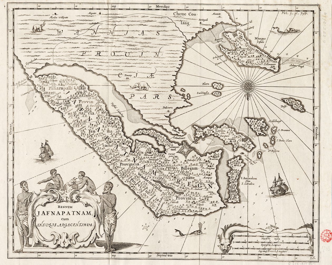 Den Bengalske Bugt, ca. 1660 (kobberstik) af Unknown artist