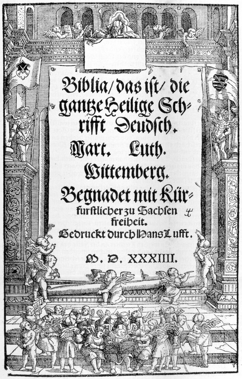 Luthers Bibel. 1534. Wittenberg. Sormani Civic Library. Milano af Unknown artist