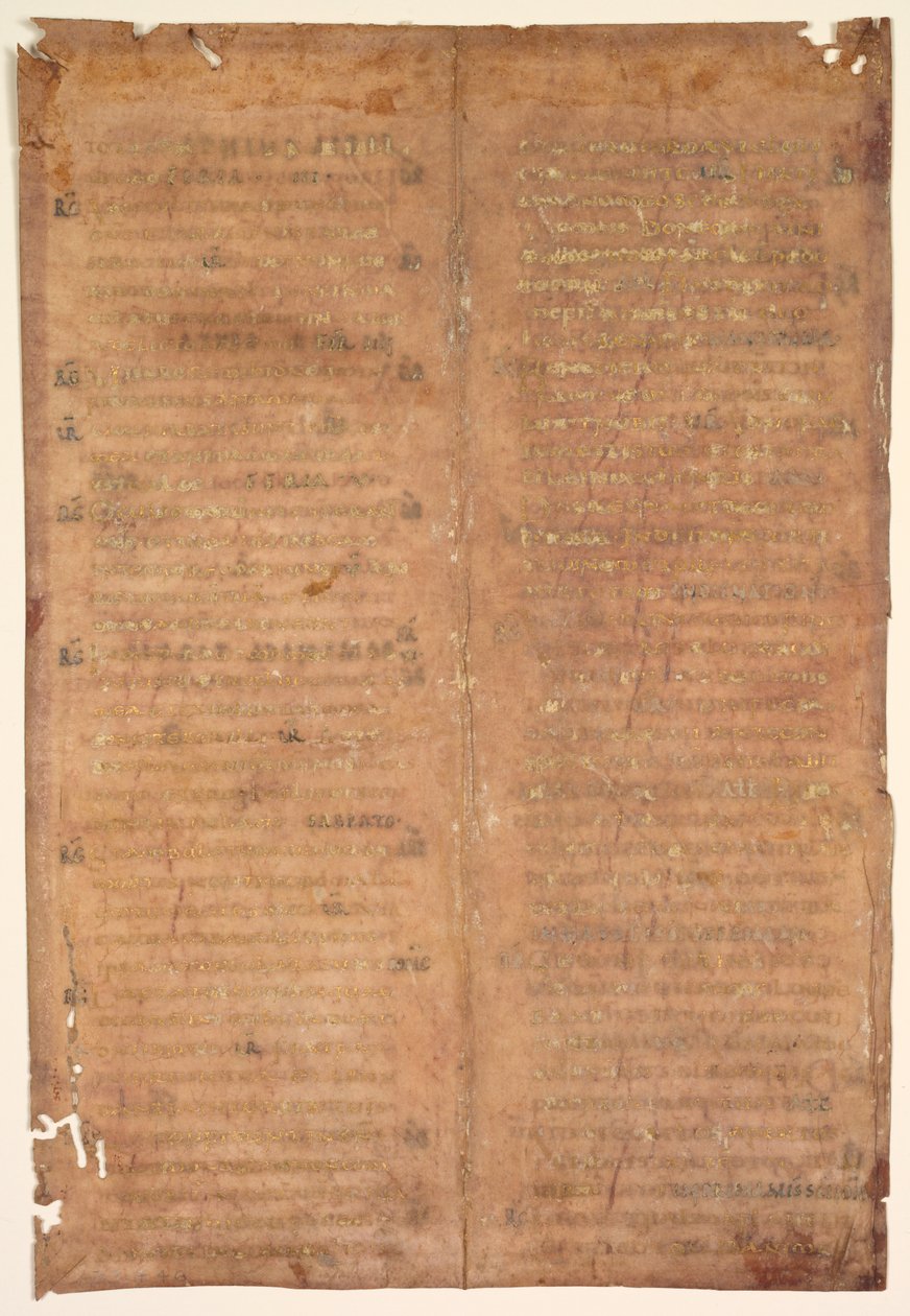Bifolium udskåret fra en karolingisk gradual (verso) af Unknown artist