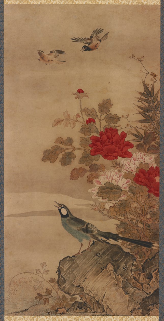 Fugle og blomster af Unknown artist