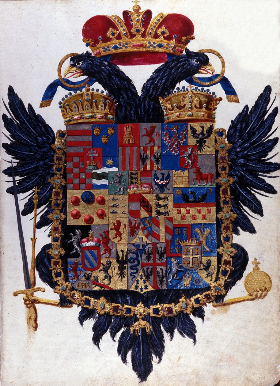 Blazon af det østrig-ungarske imperium (Østrig Ungarn). 19. århundrede af Unknown artist