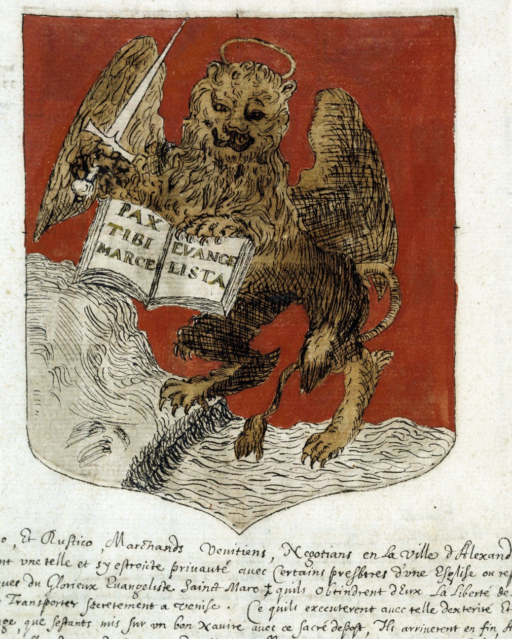 Blazon af "Republikken Venedig". sd. 19. århundrede. af Unknown artist