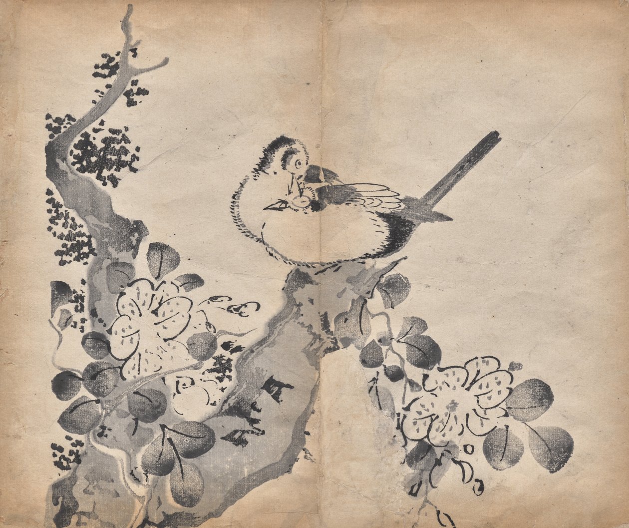 Blomster og Fugle af Unknown artist