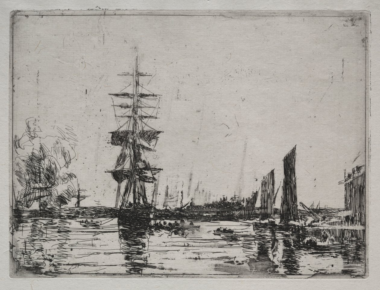 Både ved Anker af Unknown artist