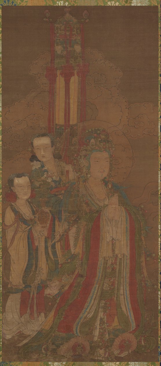 Bodhisattva og ledsagere af Unknown artist