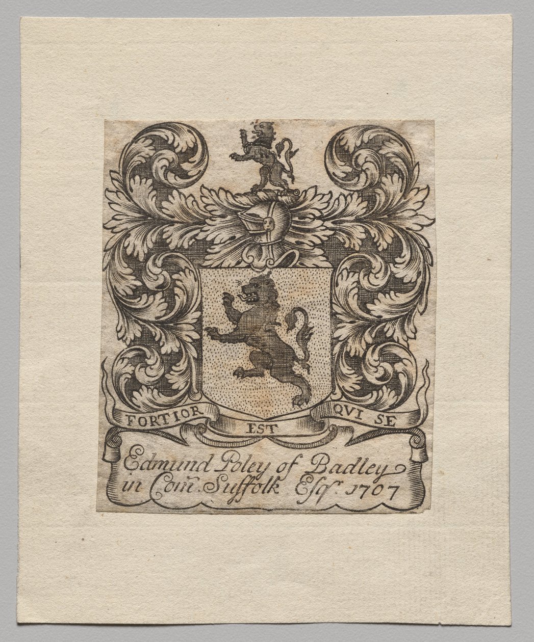 Bogplade: Edmund Poley fra Badley af Unknown artist
