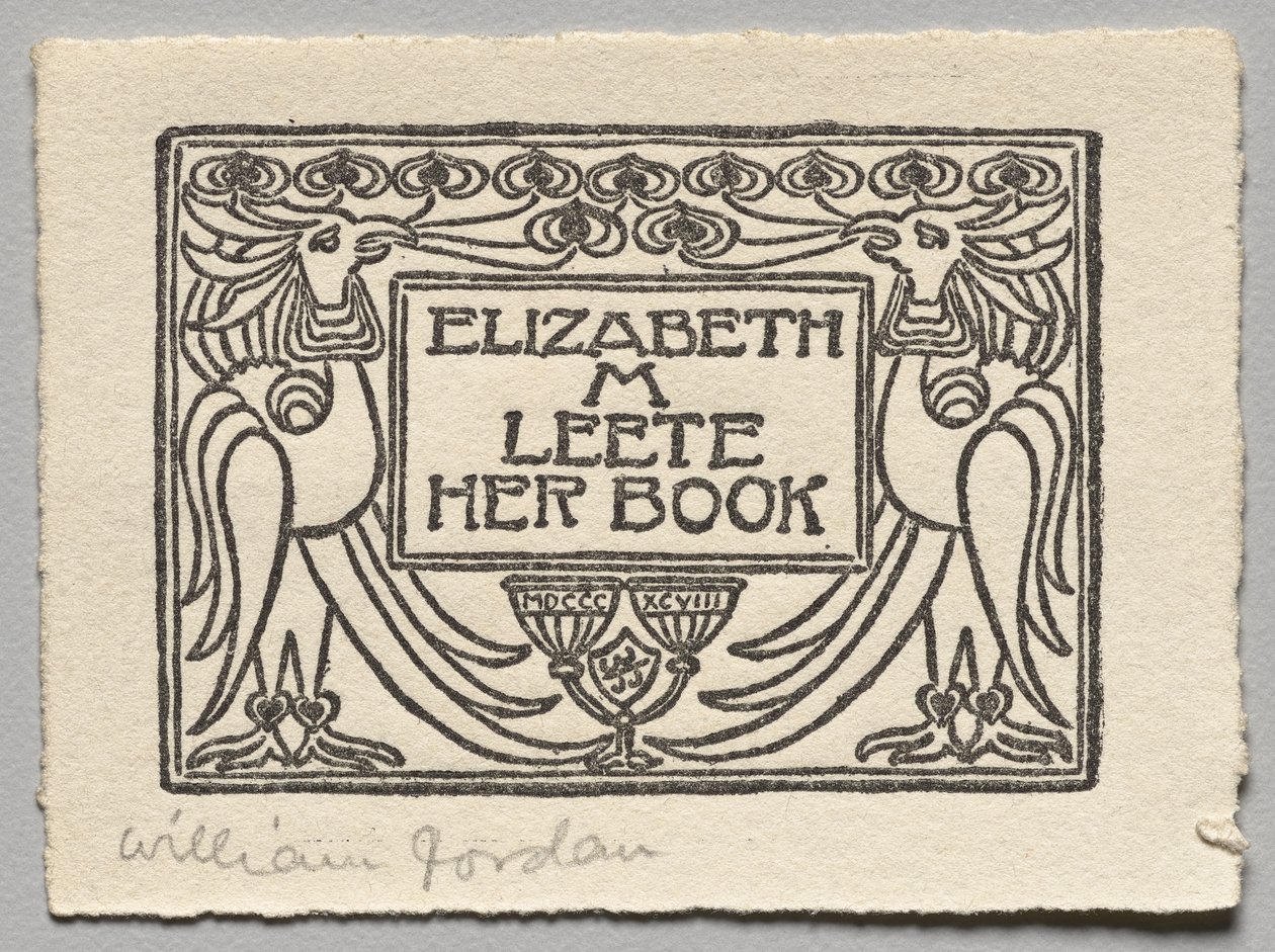 Bogplade: Elizabeth M. Leete af Unknown artist