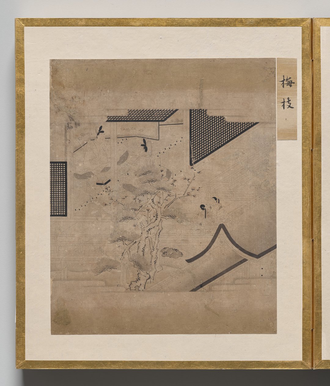 Branch of Plum fra Album of Illustrations for Tale of Genji af Unknown artist