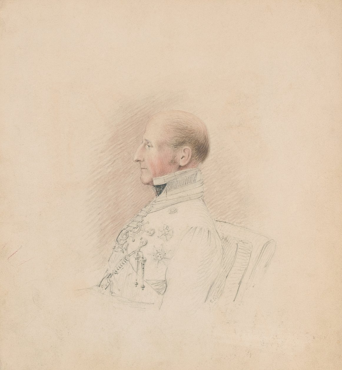 Brigadegeneral Sir Galbraith Lowry Cole (1772-1842), ca. 1835 (blyant og akvarel) af Unknown artist