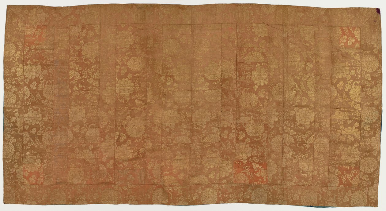 Brokade, silke. En buddhistisk munkedragt, lappet: Kesa af Unknown artist