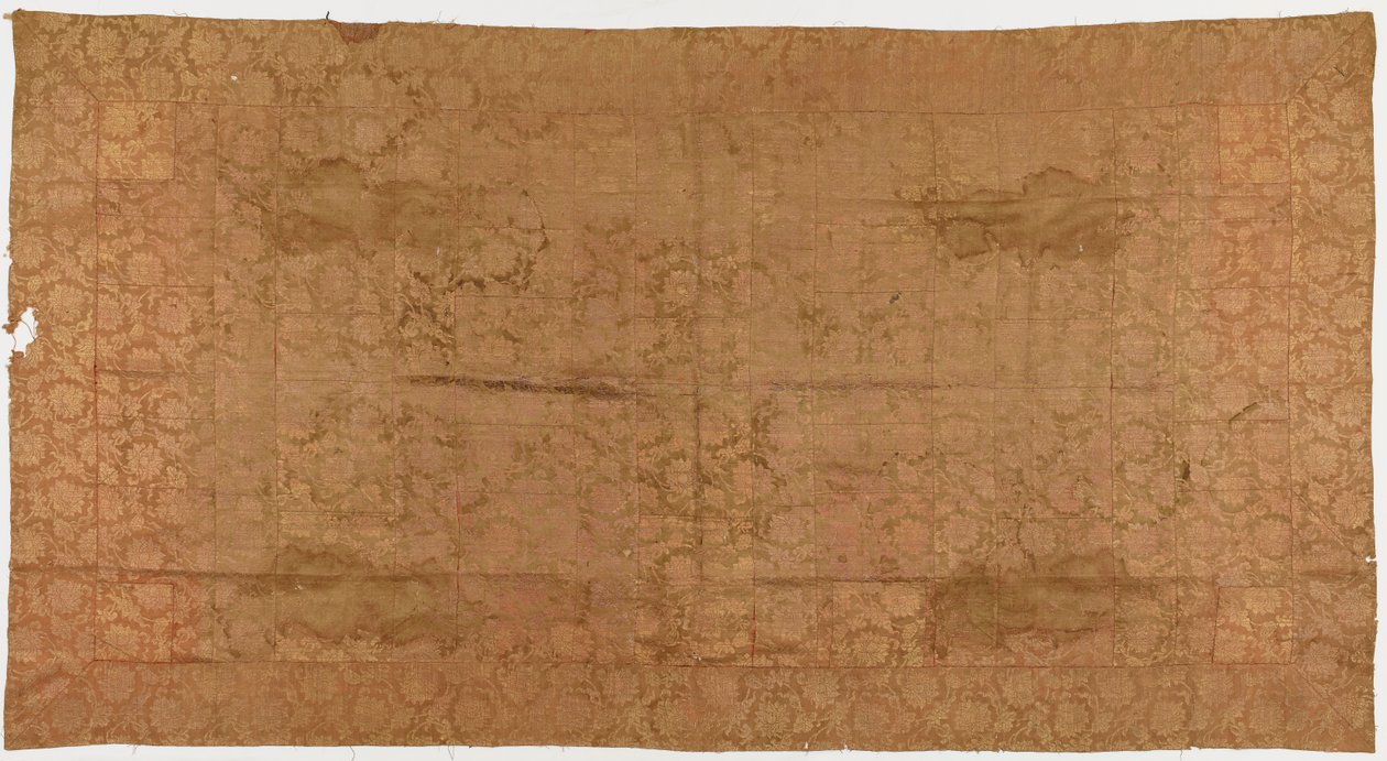 Brokade, silke. En buddhistisk munkedragt, lappet: Kesa af Unknown artist