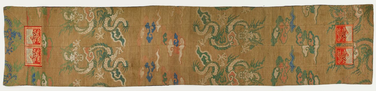 Brokade, silke. Buddhistisk munkestole (ohi 被) af Unknown artist