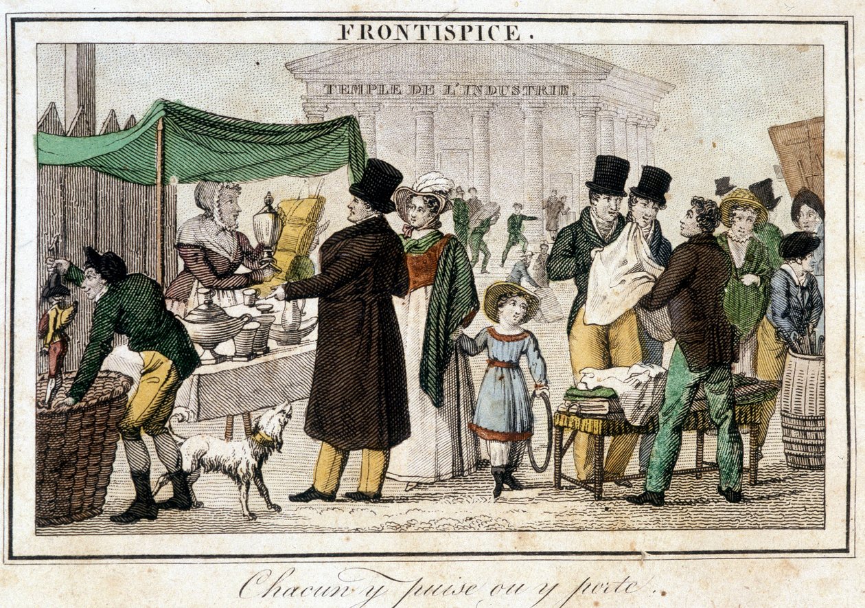 Brocante nær industritemplet. af Unknown artist