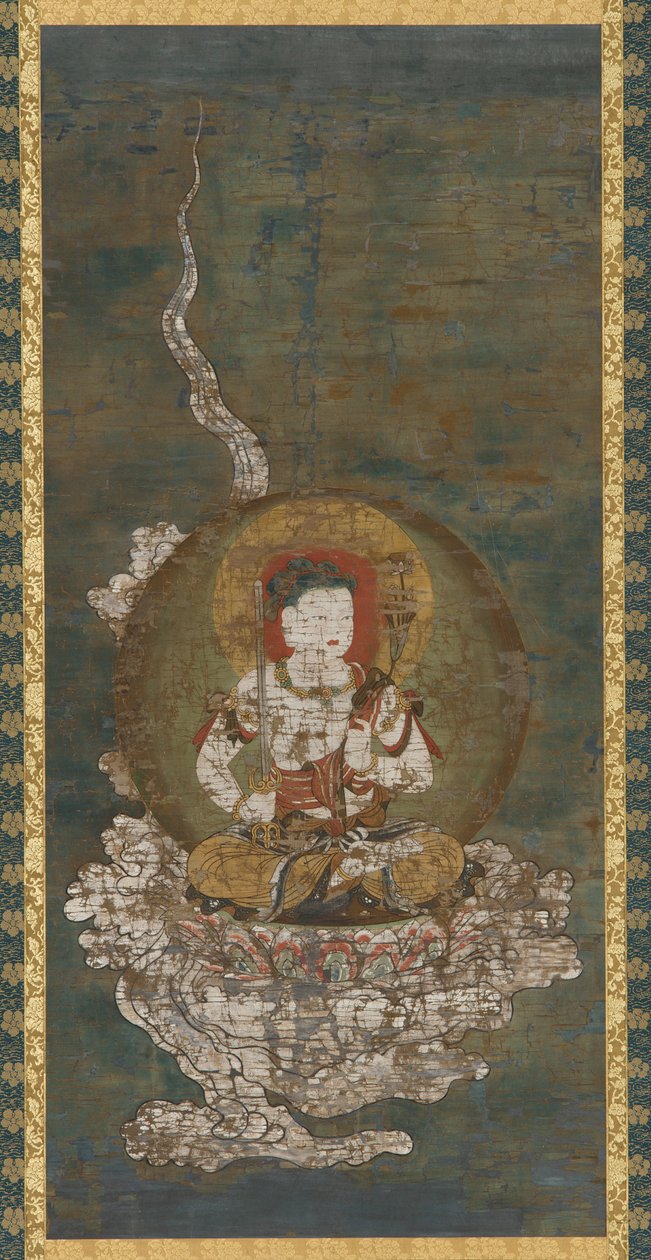 Buddhistisk guddom: Gokei Monju (Manjushri) af Unknown artist