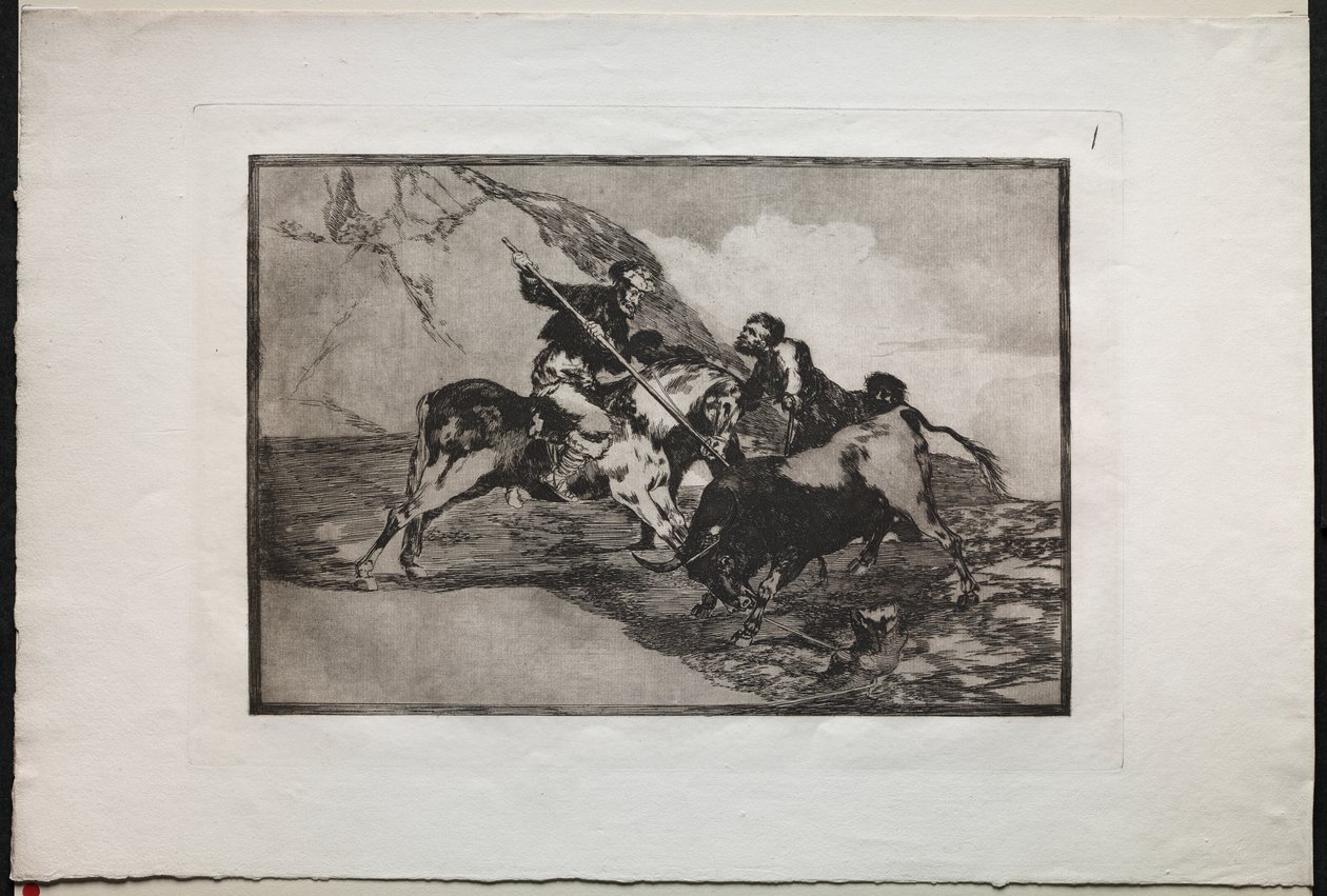 Tyrefægtning: Den måde, hvorpå de gamle spaniere jagede tyre på hesteryg i det åbne land af Unknown artist
