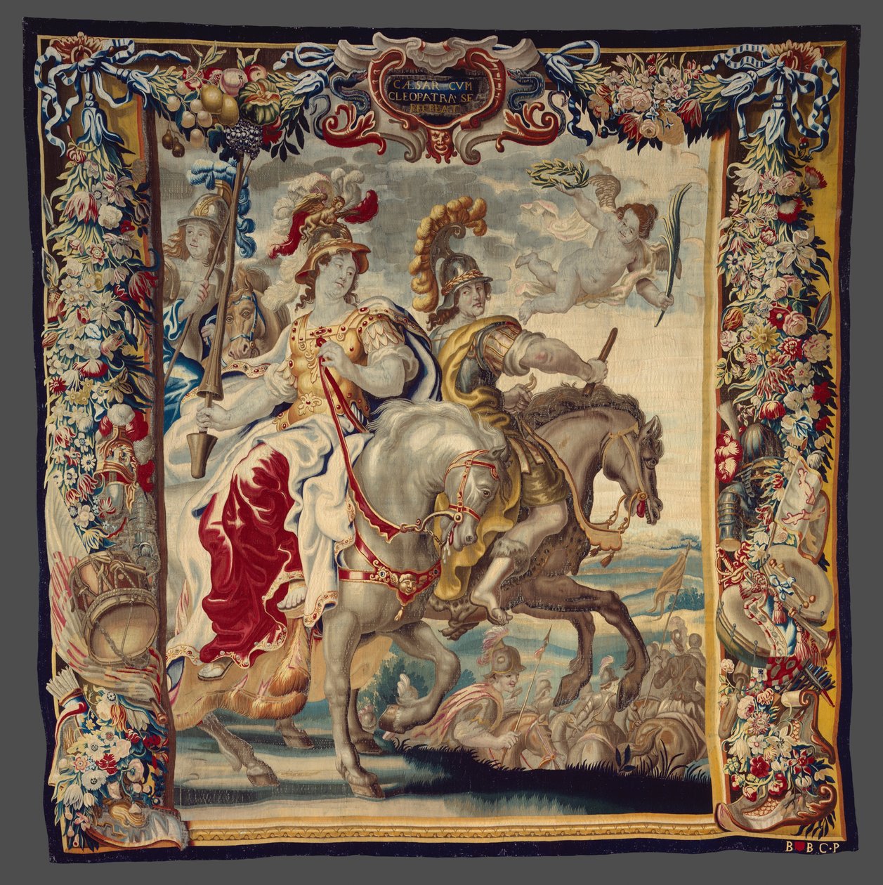 Cæsar og Kleopatra hygger sig fra Historien om Cæsar og Kleopatra af Unknown artist