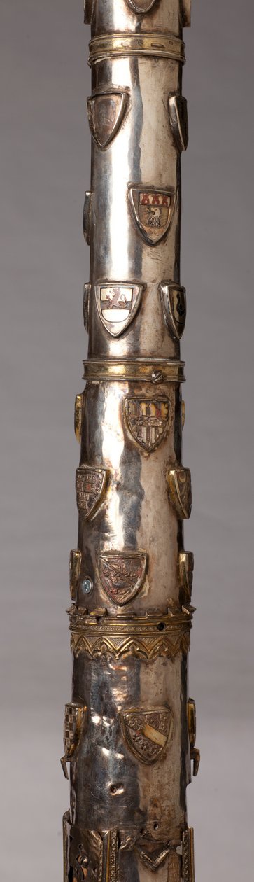 Kandelaber (?), sølvsmedning, detalje af Unknown artist