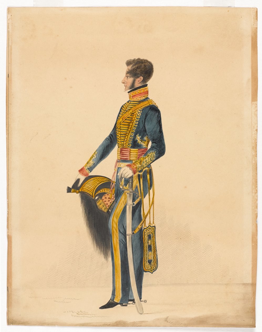 Kaptajn William Brett, Bombay Horse Artillery af Unknown artist