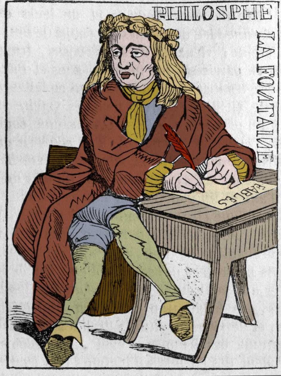 Kort at spille fra den franske republik (1793) offentliggjort i nationalkonventet den 21/09/1792 efter kongerigernes fald: filosoffens karakter under træk fra Jean de la Fontaine (1621-1695) fransk digter. I "" Den maleriske butik"" 1 af Unknown artist