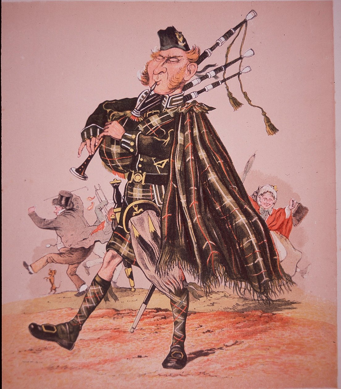 Karikatur af Highland Piper af Unknown artist