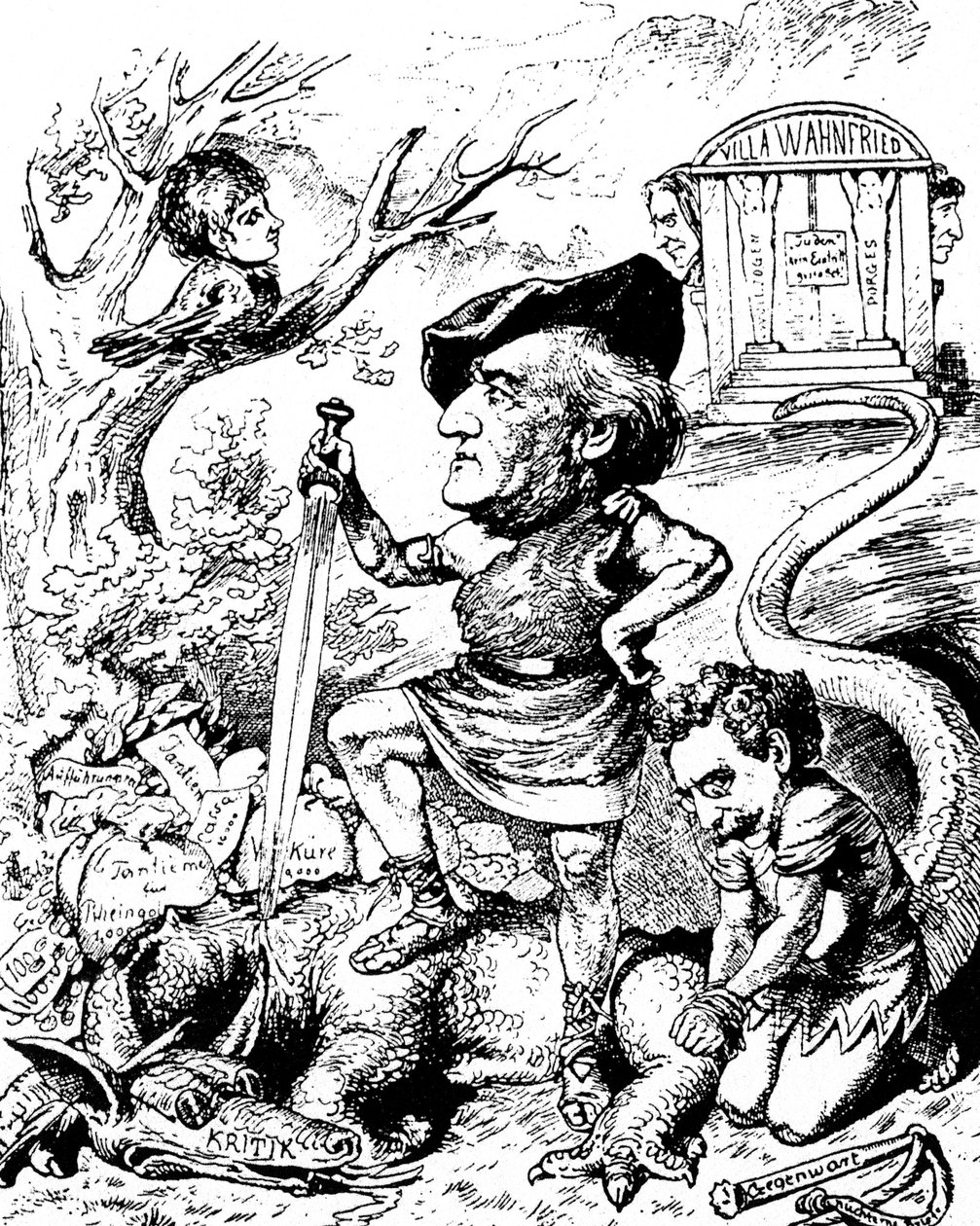 Karikatur af Richard Wagner af Unknown artist