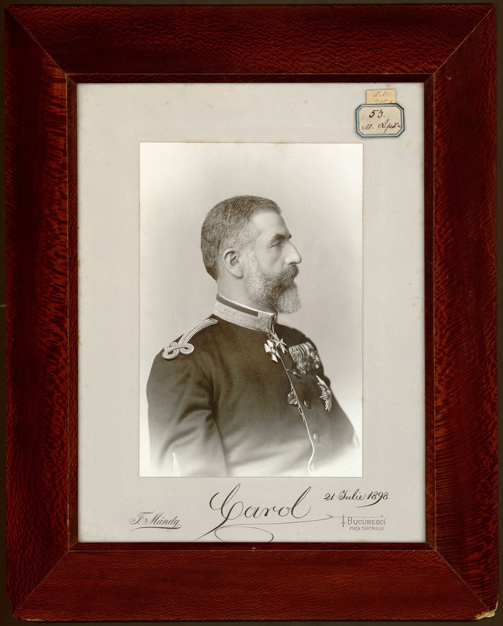 Carol Ier ou Charles Ier - Portræt af kong Carol I af Rumænien (1839-1914), Anonym. Sølv gelatine fotografering af Unknown artist