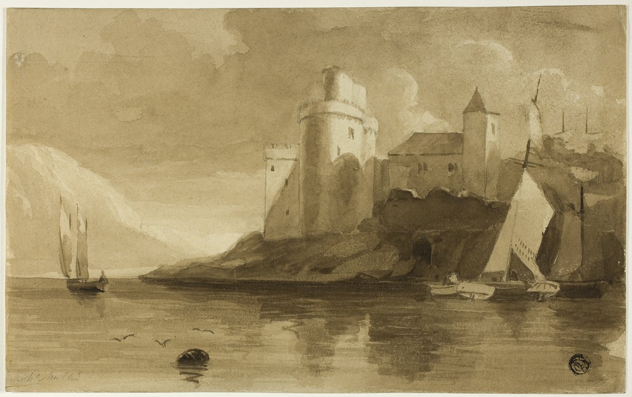 Slot ved søen af Unknown artist